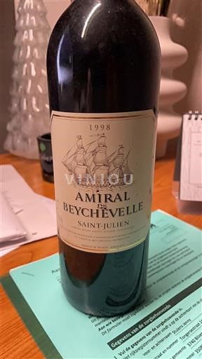 Bordeaux Saint-Julien Château Beychevelle Amiral de Beychevelle 1998