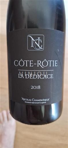 Valle del Rodano Côte-rôtie Nicolas Champagnieux La Dédicace 2018