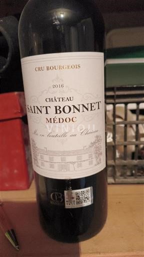 Bordeaux Médoc Cru Bourgeois Château Saint Bonnet 2016