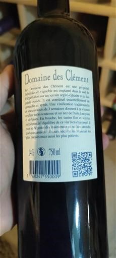 Vallée du Rhône Domaine Des Clément Non Millésimé