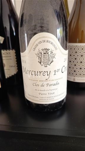 Bourgondië Niet gespecificeerd Premier Cru Pierre Virot Clos de Paradis 2014