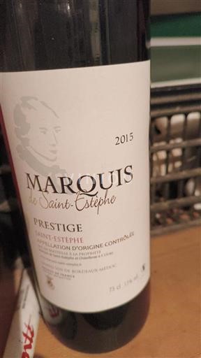 Bordeaux Saint-Estèphe Marquis de Saint-Estèphe Prestige 2015