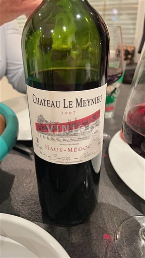 Bordeaux Haut-Médoc Château Le Meynieu 2007