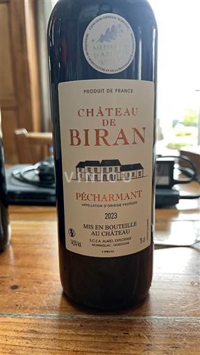 Sudoeste Pécharmant Château Biran 2023
