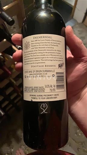 Vùng ven biển Durbanville Diemersdal Pinotage Reserve 2021