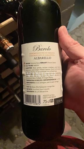 Piedmont Barolo Albarello 2020
