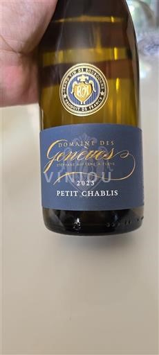 Burgundy Petit Chablis Domaine Des Geneves 2023
