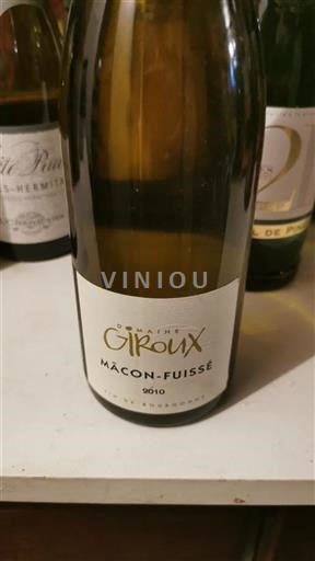 Borgonha Mâcon e mâcon-villages Domaine Giroux 2010