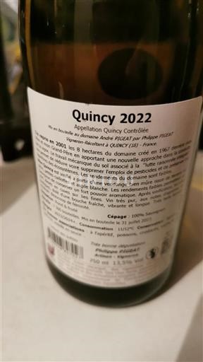 Valle del Loira Quincy Domaine André Pigeat 2022