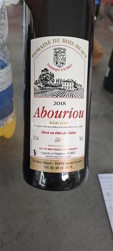 Thung lũng sông Loire Thung lũng Loire Domaine du Bois-Huaut Abouriou 2018