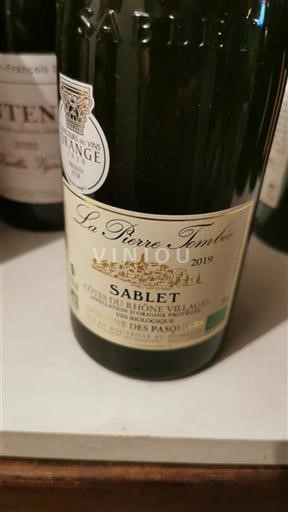 Rhône Valley Côtes du Rhône Villages Domaine Des Pasquiers La Pierre Tombée 2019