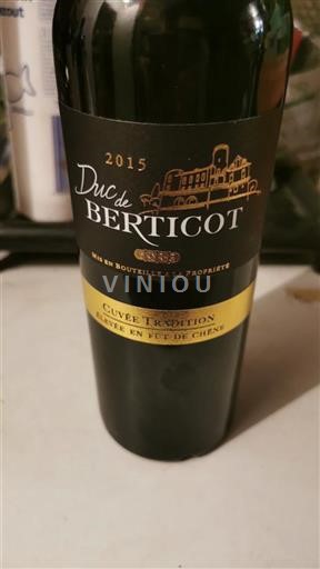 Southwest Côtes de Duras Duc de Berticot Tradition 2015