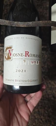 Burgundi Vosne-Romanée Domaine Berthaut-Gerbet Aux Réas 2021