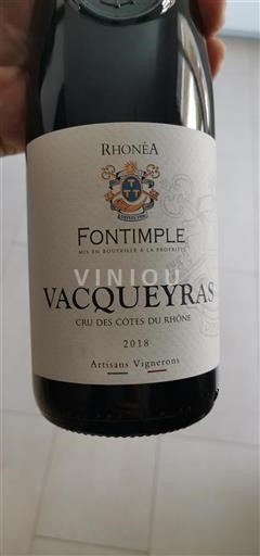 Rhônen laakso Vacqueyras Fontimple 2018