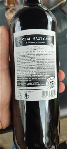 Bordéus Blaye-Côtes-de-Bordéus Château Haut Cabut 2022