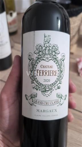 Bordeaux Margaux Grand Cru Château Ferrière 2020