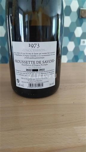 Savoie và Bugey Roussette-de-savoie Adrien Vacher L'Accession 2022