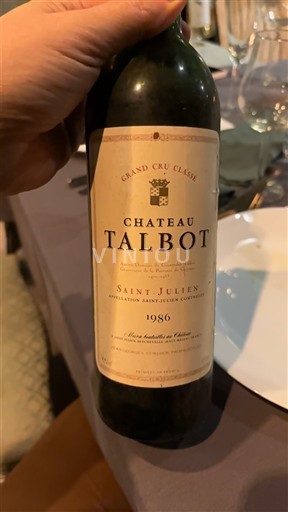 Bordéus Saint-Julien Grand Cru Château Talbot 1986