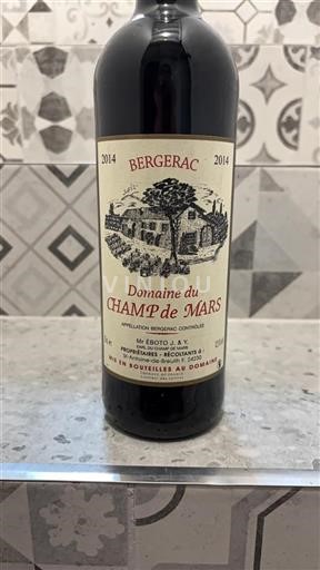 Zuidwest-Frankrijk Bergerac Domaine Champ de Mars 2014