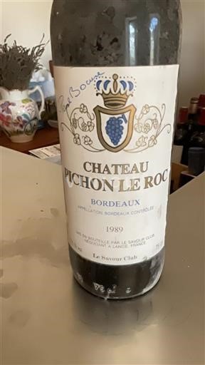 Burdeos Bordeaux Château Pichon Le Roc 1989