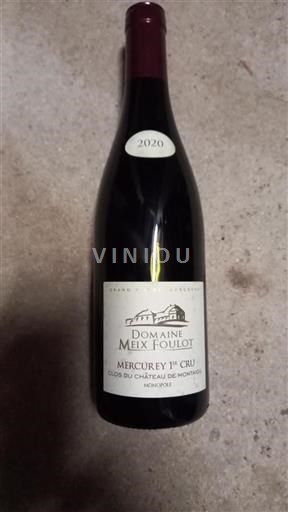 Burgundsko Nespecifikováno Premier Cru Domaine Meix Foulot Clos du Château de Montaigu 2020