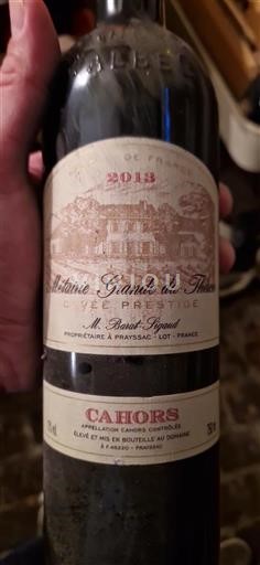Sudoeste Cahors Métairie Grande du Théron Prestige 2013