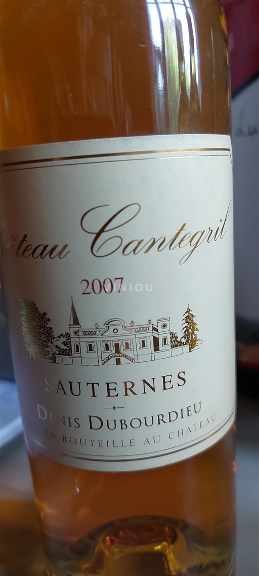 Bordeaux Sauternes Château Cantegril 2007