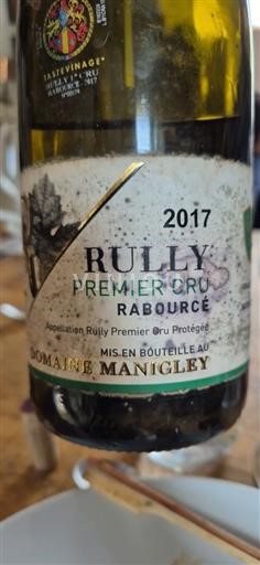 Burgundi Rully Premier Cru Domaine Manigley Rabourcé 2017