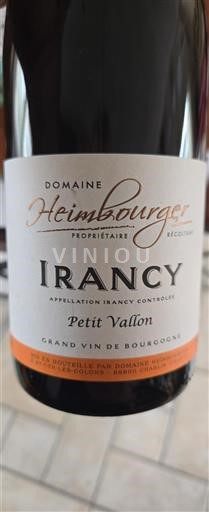 Bourgogne Irancy Domaine Heimbourger Petit Vallon 2023