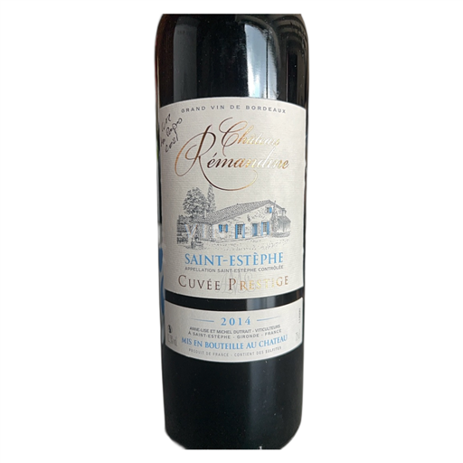 Vin Rouge sec Cuvée Prestige Château Rémandine 2014 France Bordeaux Saint-Estèphe AOC
