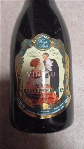 Champaña Champán Boucher Fils & Cie Fin de Siècle Sin añada