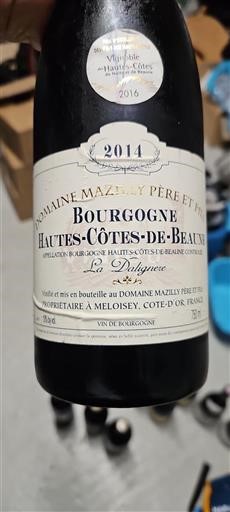 Borgonha Hautes-Côtes de Beaune Domaine Mazilly Père et Fils La Dalignère 2014