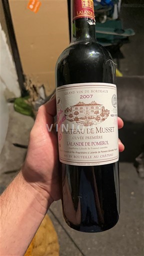 Bordeaux Lalande-de-Pomerol Château Musset Première 2007
