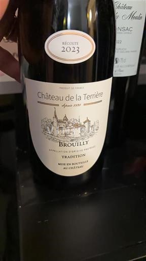 Beaujolais Brouilly Château La Terrière Tradition 2023