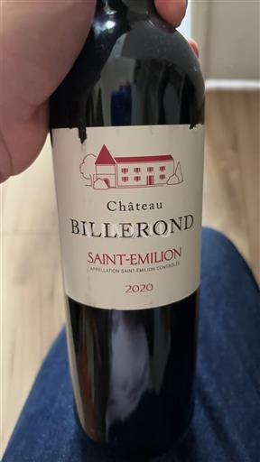 Bordeaux Saint-Émilion Château Billerond 2020