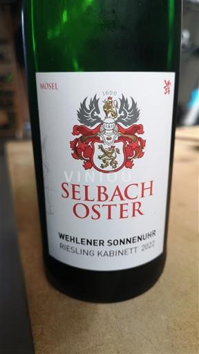 Moselle Selbach Oster Wehlener Sonnenuhr 2022
