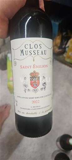 Bordeaux Saint-Émilion Clos Musseau 2022