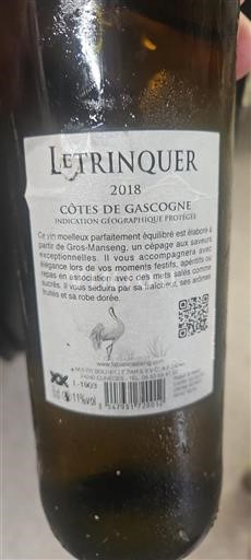 Sudoeste Côtes de Gascogne Le Trinquer 2018