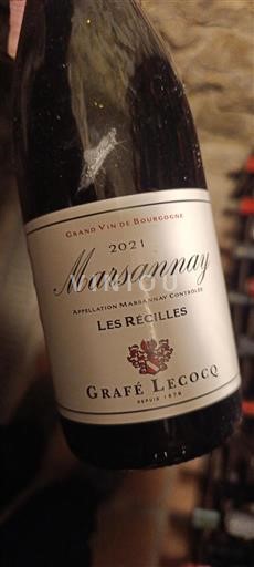 Burgundy Marsannay Grafé Lecocq Les Récilles 2021