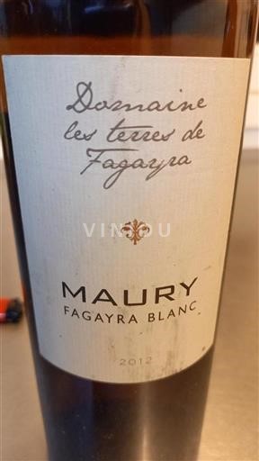 Roussillon Maury Domaine Les Terres de Fagayra Fagayra Blanc 2012