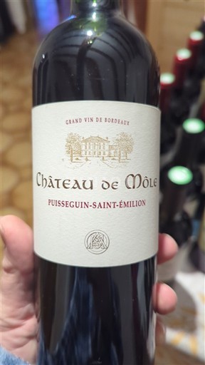 Bordeaux Puisseguin-saint-émilion Château Môle 2015