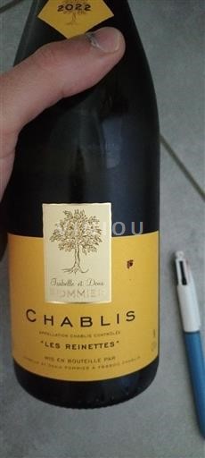 Burgundy Chablis Isabelle et Denis Pommier Les Reinette 2022