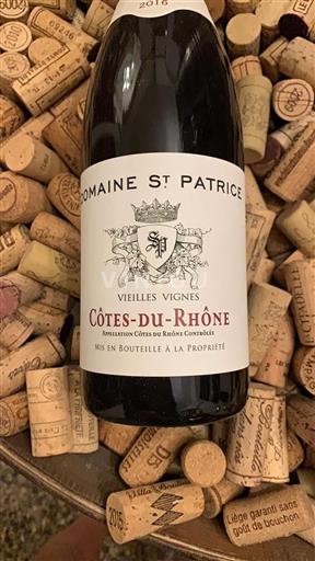 Rhône Valley Côtes-du-Rhône Domaine St Patrice Vieilles Vignes 2016