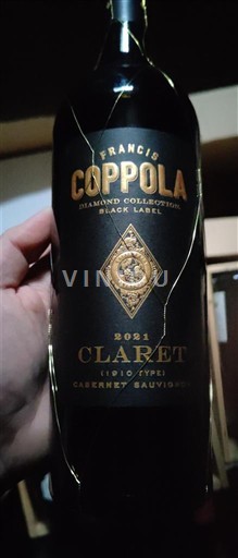 Kalifornialaiset AVA:t Määrittelemätön Francis Ford Coppola Winery Diamond Collection Black Label Claret 2021
