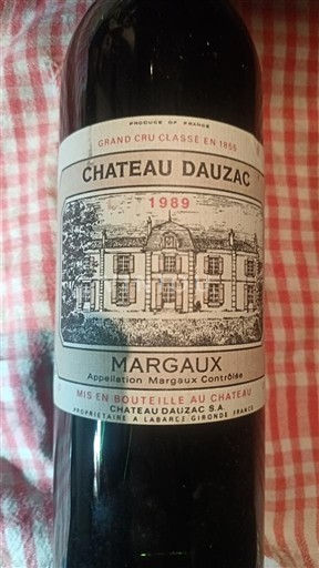 Bordeaux Margaux Grand Cru Château Dauzac 1989