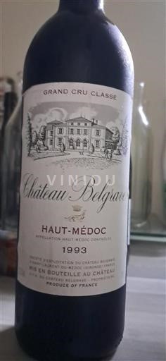 Bordeaux Haut-Médoc Grand Cru Château Belgrave 1993