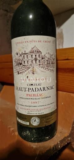 Bordeaux Pauillac Cru Bourgeois Château Haut-Padarnac 1997