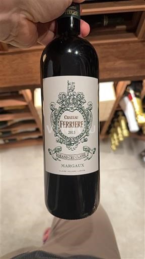 Burdeos Margaux Grand Cru Château Ferrière 2015