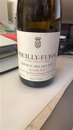 Burgundy Pouilly-Fuissé Château Des Rontets Pierrefolle 2016