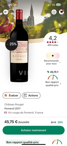 Bordeaux Pomerol Château Rouget 2017